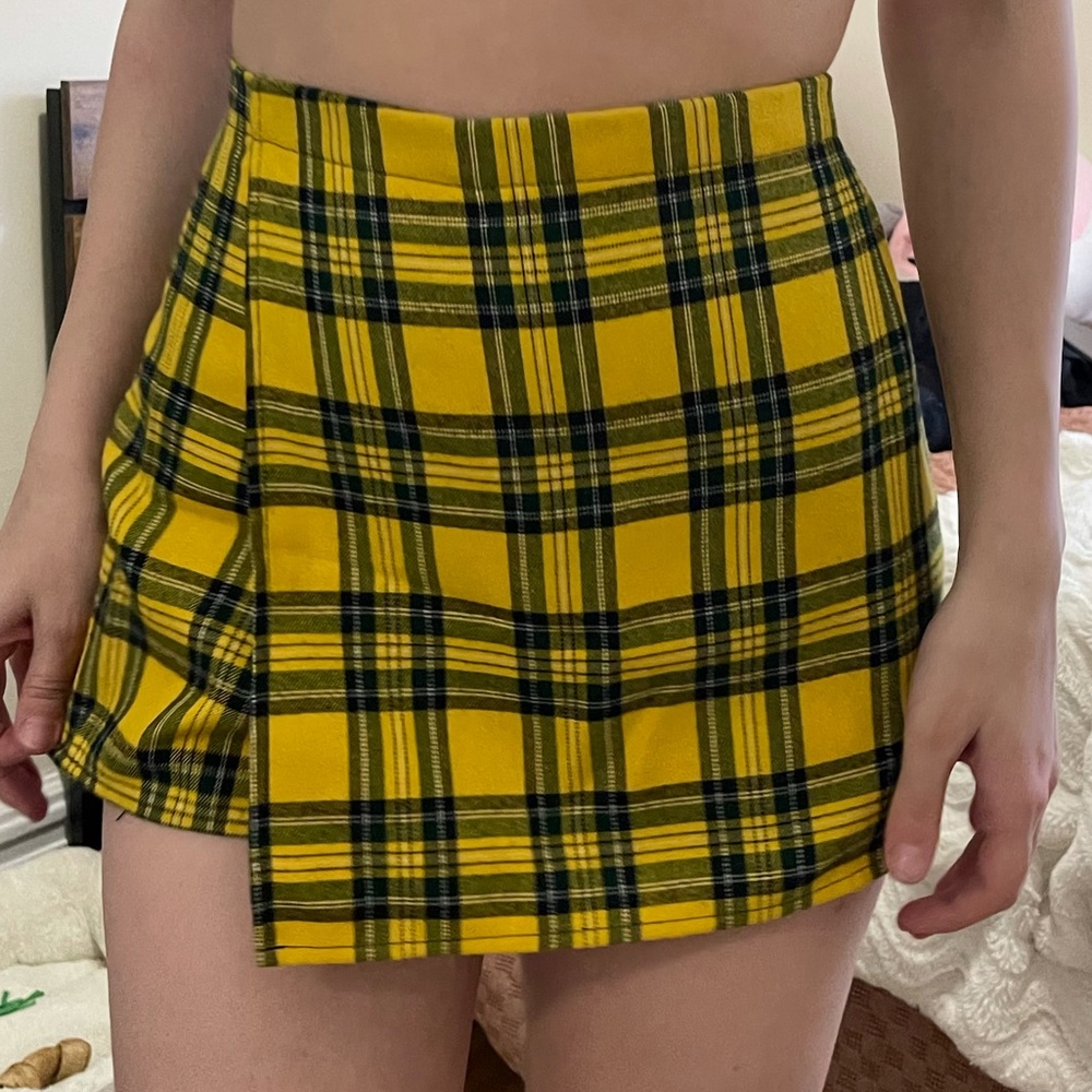 Yellow Plaid Skort